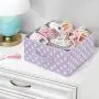 mDesign Soft Fabric Closet Storage Organizer Bin Boxes - Front Handle, for Cube Furniture Shelving Units Bedroom, Nursery, Toy Room - Polka Dot Print - 4 Pack - Light Purple/White mDesign Soft Fabric Closet Storage Organizer Bin Boxes - Front Handle, for Cube Furniture Shelving Units Bedroom, Nursery, Toy Room - Polka Dot Print - 4 Pack - Light Purple/White