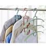 HJYPYJ Magic Hanger,Multi-Layer Non-Slip Magical Hangers,Household ABS Windproof Hanger,Space-Saving Organizer Hangers, Not Easily Deformed/Blue / 10 pcs