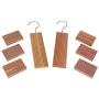 Huji Natural Cedar Wood and Moth Mildew Repellent Blocks and Protects Clothes (Two Set, Cedar Hanger and Blocks)