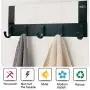 Rongyuxuan Over The Door Hook Hanger, 2 Pack Aluminum Heavy Duty Organizer for Coat Clothes Towel Bag Robe -5 Hooks,Wall Mount Tool Holder for Home Storage Organizer