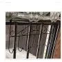 Hook Rail Coat Rack Hook, Wrought Iron Door Hook Rack Wall Mount Frame Nail-Free Door Back Hanger Clothes Hook Storage Rack, 42X23cm Hook (Color : Black)