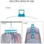 XPXKJ Multi-Functional Collapsible Hangers Space Saving 360 Degree Swivel Hook Strong Durable Clothes Hangers Hold Up-to 50 Lbs (Blue White, 7) XPXKJ Multi-Functional Collapsible Hangers Space Saving 360 Degree Swivel Hook Strong Durable Clothes Hangers Hold Up-to 50 Lbs (Blue White, 7)