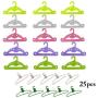 JUSTDOLIFE 25PCS Doll Cloth Hanger Creative Cute Doll Accessories Doll Outfit Hanger for Christmas