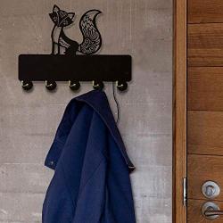 Lovely Fox Theme Shape Design Wall Hooks Coat Hanger Wild Animals Creative Bedroom Bathroom Hanger Clothes Robe Hooks Keys Holder