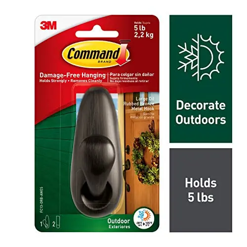 Command Outdoor Bronze Metal Hook (FC13-ORB-AWES) Command Outdoor Bronze Metal Hook (FC13-ORB-AWES)