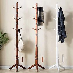 Ppan home decor Retro Wood Coat Rack Floor Stand for Living Room Office Bedroom Wood Branch Rack Creative Simple Hanger for Clothes Bag Hanging Shelf 180cm Height (Color : Brown)