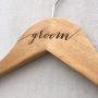 Yamalans Clothes Hanger Bride Groom Bridesmaid Dress Hanger Wedding Party Clothes Wooden Holder Rack Groom