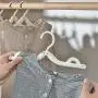 Solid Color Foldable Hangers, Portable Travel Clothes Hangers Multifunction for Adult Kid Shirts Camisole Household-Beige 8-Pack