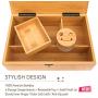 MonsterStash Boxes Large Storage Humidor ? Handmade Premium Bamboo | Includes Smell Proof Jar, Removable Tray, Lockable Design | Organize with Style
