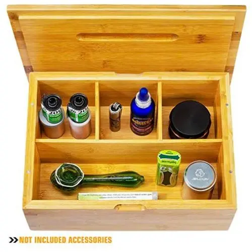 VUTADA Stash Boxes Large with Rolling Tray ? Handmade Decorative Stash Boxes - 11” x 8” x 4” Storage Boxes - Premium Quality Dovetail Design Discrete Wood Stash Boxes (Large) VUTADA Stash Boxes Large with Rolling Tray ? Handmade Decorative Stash Boxes - 11” x 8” x 4” Storage Boxes - Premium Quality Dovetail Design Discrete Wood Stash Boxes (Large)