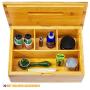 VUTADA Stash Boxes Large with Rolling Tray ? Handmade Decorative Stash Boxes - 11” x 8” x 4” Storage Boxes - Premium Quality Dovetail Design Discrete Wood Stash Boxes (Large)