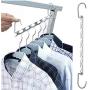 5pcs Metal Clothes Hanging Chain Multifunctional Closet Hangers Clothing Organizer Clothes Hanger Rack Decoration
