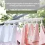 Delymc PR06 Multi-Functional Magic Hanger, 8 in 1 Folding Clothes Rack 360 Degree Rotating Drying Rack Space Saving Clothing Storage Hanger Anti Slip Shoulder for T-Shirt Sweater Dress Pants