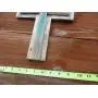 Vintage look CROSS weathered wood sign burlap hanger.ASK 4 CUSTOM.vintage antique look FREE SHIP