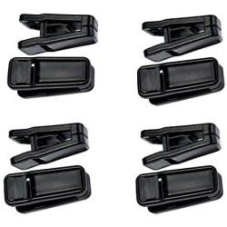 BESTCYC A-line Slim-line Plastic Finger Clips Clothes Pants Hangers Clips, 2.2 Inch, Set of 24pcs (Black)