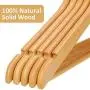 Wood Clothes Hangers 20 Pack, 360° Swivel Hook Suit Hanger, Heavy Duty Smooth Finish Wooden Coat Hangers with Notches & Non Slip Pants Bar for Jacket, Sweater, Camisole, Pants, Dresses, Shirts, Hoodie