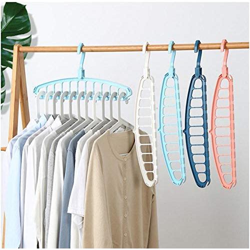 10pcs Random Color Useful Space Saver Wonder Magic Clothes Hanger Closet Racks Organizer Hanging Coat Dress Hooks Decoration