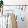 10pcs Random Color Useful Space Saver Wonder Magic Clothes Hanger Closet Racks Organizer Hanging Coat Dress Hooks Decoration