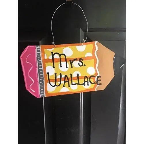 Pencil Door Hanger/Teacher gift/Door Hanger/wooden sign/teacher appreciation/pencil/back to school/teacher/school door hanger