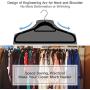 Ommani Velvet Hangers, Non Slip Clothes Hangers Heavy Duty Durable Space Saving with 360 Degree Swivel Chrome Hook Accessory Bar, Velvet Suit Hangers for Coat Skirt Shirt Pants Dress - 20 Pack Black