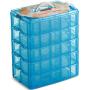 LifeSmart USA Stackable Storage Container Blue 50 Adjustable Compartments Compatible with Lego Dimensions Shopkins Littlest Pet Shop Arts and Crafts and More (Standard 5 Tier)