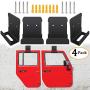 Sunluway for Jeep Wrangler CJ YJ TJ LJ JK JKU and All New JL Door Storage Hanger Rack Bracket Hanging (Pack of 4)
