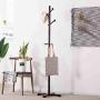 Barture-Coat rack Clothes Stand Hangers Wood Entryway Storage Shelf with Hooks Height 178cm Simple Installation 2 Colors (Color : Black) Barture-Coat rack Clothes Stand Hangers Wood Entryway Storage Shelf with Hooks Height 178cm Simple Installation 2 Colors (Color : Black)