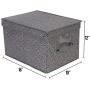 Simplify Large Embossed Nest Storage Boxes with Lid, Foldable, Closet Organizer, Off Season Items, Toys, Linens, Grey