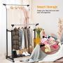 Heize best price Double Bar Adjustable Garment Rack Rolling Clothes Hanger with Shoe Rack Portable (U.S. Stock) Heize best price Double Bar Adjustable Garment Rack Rolling Clothes Hanger with Shoe Rack Portable (U.S. Stock)