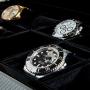Elegant, 12 Slot Watch Boxes Organizer with Lock | Premium Jewelry & Watch Display Case | Storage Cases for Watches | Large, Glass Lid | Carbon Fiber Design Black Wooden Watch Holder | Oversized | Gift