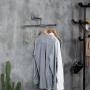 MyGift Industrial Antique Silver Metal Wall Mounted 20-Inch T-Bar Pipe Clothing Hanger Rack