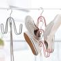 HJYPYJ Magic Hanger,Multifunction Magical Hangers,Home Drying Shoe Rack Steel + PVC Durable Hanger,Space-Saving Organizer Hangers, Superimposable/Pink / 8 pcs