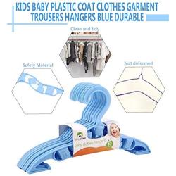 Clothing and Shoe Care,40 x Kids Baby Plastic Coat Clothes Garment Trousers Hangers Blue Durable Worldwide Store for Keeping Baby Clothes Clean Tidy and Organised