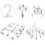 Cyclamen9 20 Clip Sock Underwear Clothes Outdoor Dryer Laundry Hanger, Stainless Steel Square Wire Clip Clothes Rack Sock Dryer Rack