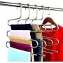 HKOrion Trousers Pants Clothes Hangers Closet Storage Organizer Stainless Steel Multipurpose for Jeans, Scarf, Ties, Legging S Shape Wardrobe Space Saver 5 Layers Hanger Pack of (1) Piece HKOrion Trousers Pants Clothes Hangers Closet Storage Organizer Stainless Steel Multipurpose for Jeans, Scarf, Ties, Legging S Shape Wardrobe Space Saver 5 Layers Hanger Pack of (1) Piece
