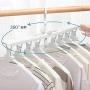 HJYPYJ Magic Hanger,8 in 1 Magical Hangers,PP Portable Hanger,Organizer Space-Saving Hanger,2 Pcs No Glitches/Pink / 52.5x29x18cm