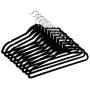 Grey990 20Pcs Ultrathin Non-Slip Premium Velvet Hanger Wardrobe Clothes Drying Rack Home Supplies Black