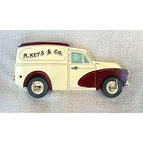 Hand painted Morris Minor Key Hook/holder/hanger/rack,vintage,car,van,car keys,cream,maroon,gift for him,garage,shed,man cave.