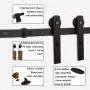 CCJH 6.6FT New Shape Hanger Heavy Duty Sturdy Sliding Barn Door Hardware Kit for Single Wood Door (Pre-drilled Hole‘s Spacer is 16 inch) CCJH 6.6FT New Shape Hanger Heavy Duty Sturdy Sliding Barn Door Hardware Kit for Single Wood Door (Pre-drilled Hole‘s Spacer is 16 inch)