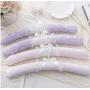 5pcs Random Color Cloth Clothes Hangers Organizer Silk Satin Fabric Hooks Fabric Coated Hanger Non-Slip Clothes Hangers