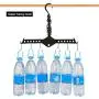 Space Saving Hnagers,【2 Pack】Multi-Functional Magic Hangers 12 in 1 Telescopic Foldable Household Hook, Suit Hangers Closet Organizer for Clothes Belts (Black)