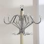 COAT RACK Stainless Steel Floor Hangers Rotary Interior Racks European Clothes Rack Combination (Color : Gold)