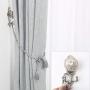 uxcell Curtain Tieback Hook Zinc Alloy Tassel Curtain Holder Window Holdback Wall Hooks Clothes Hanger, Set of 2, SilverTone