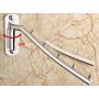 Z-FIRST Folding Wall Mounted Clothes Hanger Rack Wall Clothes Hanger Hook Stainless Steel 304 Swing Arm Holder Clothing Hanging System Closet Storage Organizer - 2 Pack