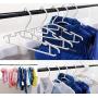 ilauke 60 Pack Non-Slip White Tubular Childrens Hangers 12 Inch for Kids Baby Infant Toddler with Plastic Hanger Straps