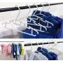 ilauke 60 Pack Non-Slip White Tubular Childrens Hangers 12 Inch for Kids Baby Infant Toddler with Plastic Hanger Straps