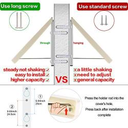 Mai Hongda Folding Clothes Hanger Wall Mounted Retractable Laundry Room Organizer Drying Rack Holder Stainless Steel Rod Hanging on Bathroom Balcony Garage Indoor/Outdoor Dryer (Triangle 1 Pack)