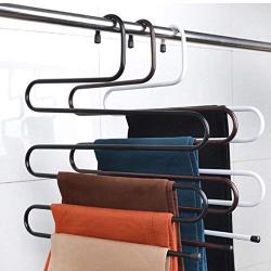 Hunger Metal Multi-fonction S Shape Clothes Closet Hangers Clothing Organizer FBA (white)