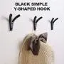 Tulple 6 Pack Matte Black Coat Hooks Heavy Duty, Bathroom Towel Hooks, Metal Wall Hooks,for Hanging Clothes, Hats, Bags, Towels, Scarves, Keys Tulple 6 Pack Matte Black Coat Hooks Heavy Duty, Bathroom Towel Hooks, Metal Wall Hooks,for Hanging Clothes, Hats, Bags, Towels, Scarves, Keys