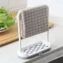 Pacific Rhino Toilet Cleaner Brush and Holder Set Soft Bristles Bathroom Cleaning Set Wall Mounted Bundle with Caddy Sponge Soap Holder and Cleaning Cloth Rag Hanger